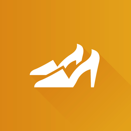 Wedding shoes icon in Metro user interface color style. Marriage day bridal decorationのイラスト素材