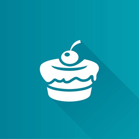 Cake icon in Metro user interface color style. Food sweet deliciousのイラスト素材