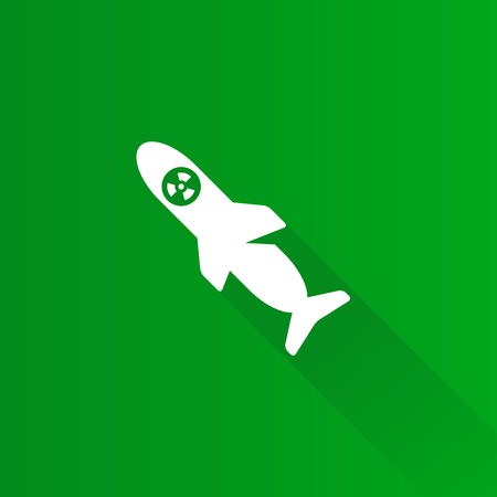 Missile icon in Metro user interface color style. Torpedo warfare bombのイラスト素材