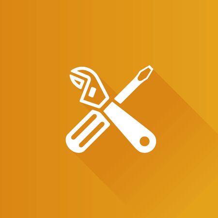 Mechanic tools icon in Metro user interface color style.のイラスト素材