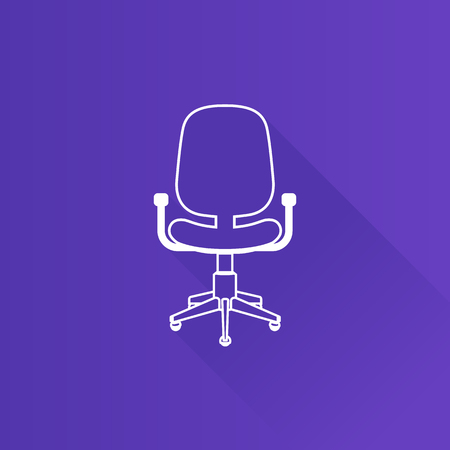 Office chair icon in Metro user interface color style. Office supply furniture comfortのイラスト素材