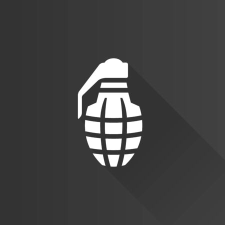 Grenade icon in Metro user interface color style. Military army explosiveのイラスト素材