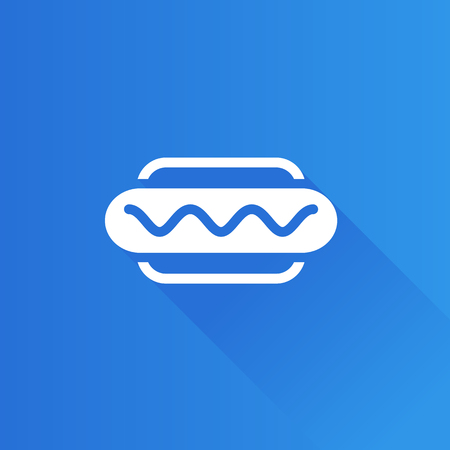 Hot dog icon in Metro user interface color style. Fast food junk Americanのイラスト素材