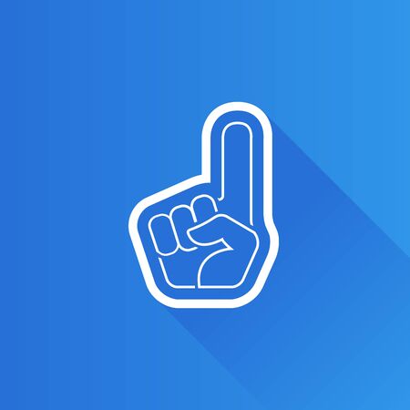 Foam glove icon in Metro user interface color style. Sport spectator supporterのイラスト素材