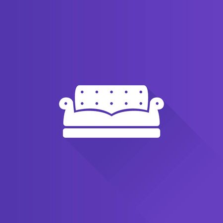 Couch icon in Metro user interface color style. Interior chair cozy living roomのイラスト素材