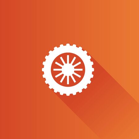 Motorcycle tire icon in Metro user interface color style. Motorcycle motorbike wheelのイラスト素材