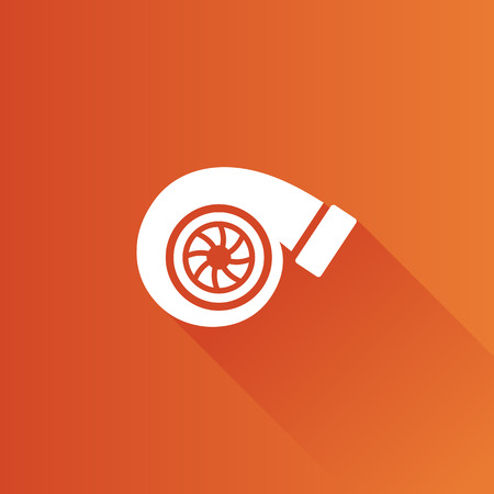 Turbo charger icon in Metro user interface color style.のイラスト素材