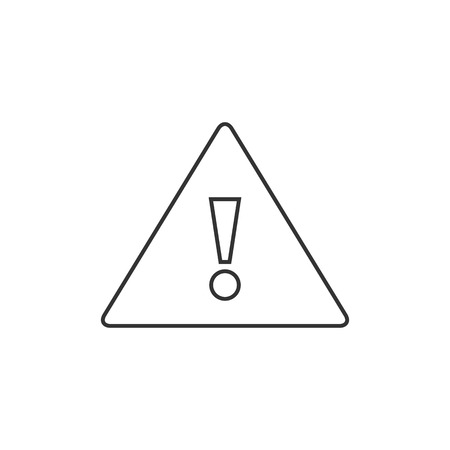 Traffic cone icon in thin outline style. Road construction warning alert internet web page under constructionのイラスト素材