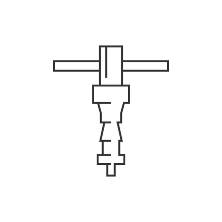 Bicycle tool icon in thin outline style.のイラスト素材