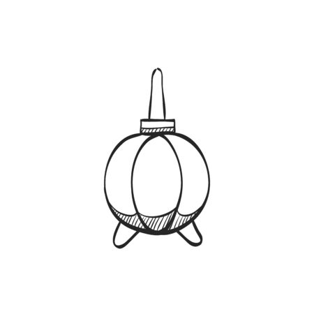 Blower icon in doodle sketch lines. Photography repair maintenance tool equipmentのイラスト素材