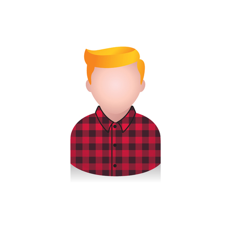 Boy avatar icon in colors.のイラスト素材