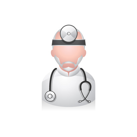 Doctor avatar icon in colors.のイラスト素材