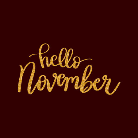 Lettering words in gold glitter. Vector background illustration for designs. Vector doodle illustration.のイラスト素材