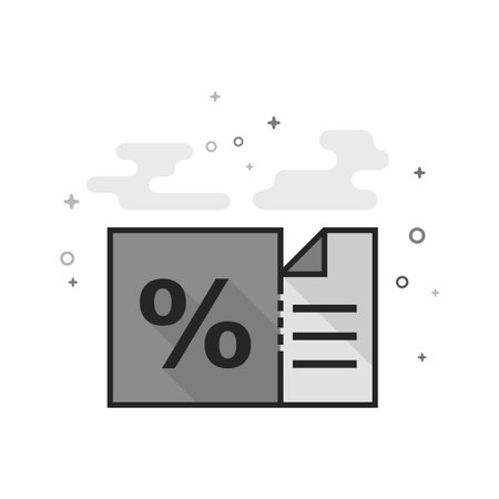 Discount ticket icon in flat outlined grayscale style. Vector illustration.のイラスト素材