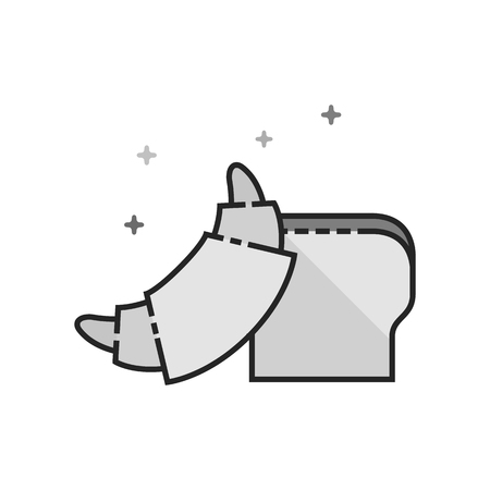 Bakery icon in flat outlined grayscale style. Vector illustration.のイラスト素材