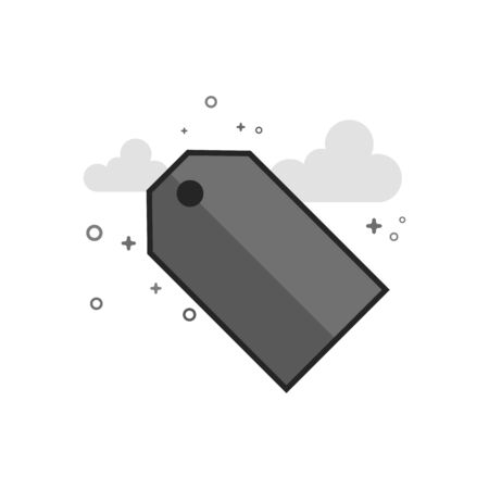 Sale tag icon in flat outlined grayscale style. Vector illustration.のイラスト素材