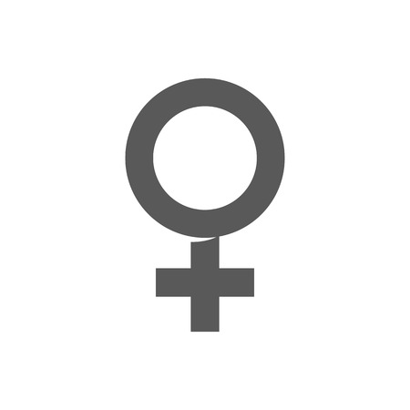 Female symbol icon in grayscale. Vector illustration.のイラスト素材