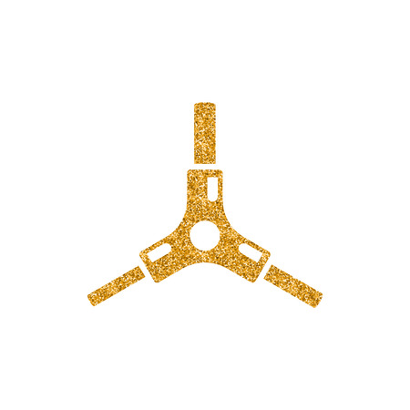 Allen key icon in gold glitter texture. Sparkle luxury style vector illustration.のイラスト素材