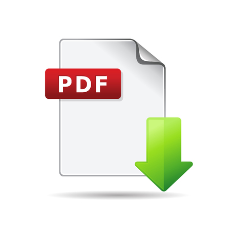 Portable document format download icon. Color vector illustration.のイラスト素材