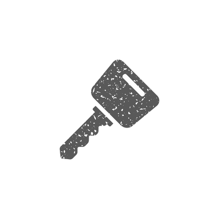Key icon in grunge texture. Vintage style vector illustration.のイラスト素材