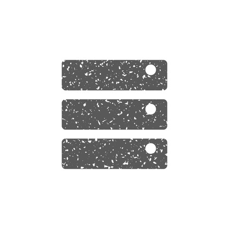 Database  icon in grunge texture. Vintage style vector illustration.のイラスト素材