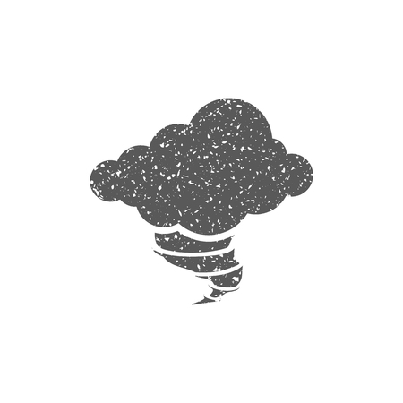 Storm icon in grunge texture. Vintage style vector illustration.のイラスト素材