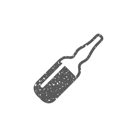Ampule icon in grunge texture. Vintage style vector illustration.のイラスト素材