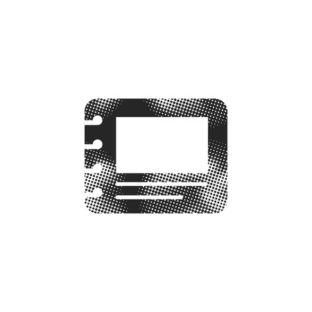 Photo album  icon in halftone style. Black and white monochrome vector illustration.のイラスト素材