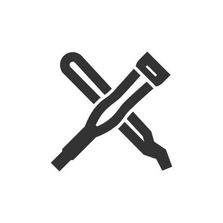 Camera lens spanner icon in thick outline style. Black and white monochrome vector illustration.のイラスト素材