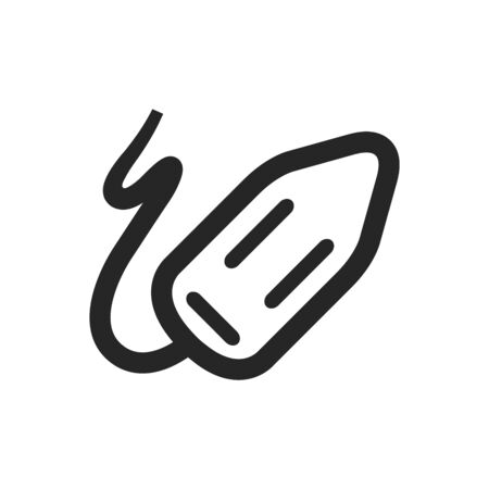 Rescue tube icon in thick outline style. Black and white monochrome vector illustration.のイラスト素材