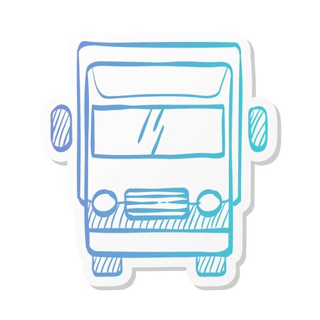 Truck icon in sticker color style. Freight, transport, logistic, deliveryのイラスト素材