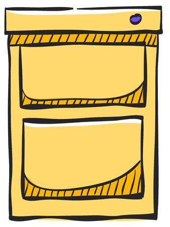 Office cabinet icon in color drawing. Files document informationのイラスト素材
