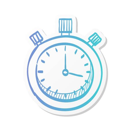 Stopwatch icon in sticker color style. Speed, time, deadline, sport, start, stopのイラスト素材