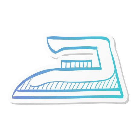 Iron icon in sticker color style. Laundry equipment electric applianceのイラスト素材