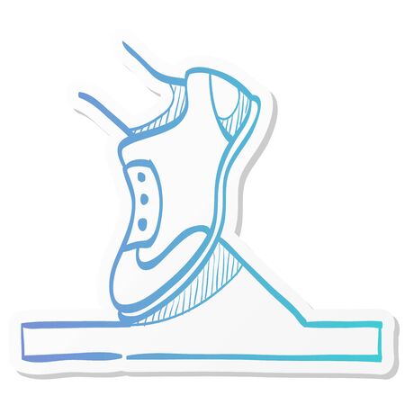 Starting block icon in sticker color style. Sport sprint running get set ready goのイラスト素材