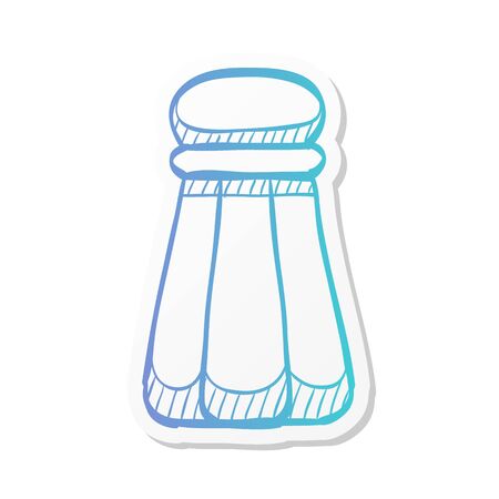 Pepper pot icon in sticker color style. Restaurant table dinner pickle shakerのイラスト素材