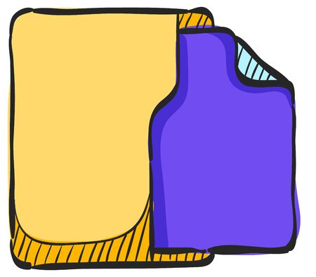 Office folder icon in color drawing. File document arrange rack stackedのイラスト素材