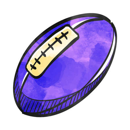 Beach ball icon in watercolor style.のイラスト素材
