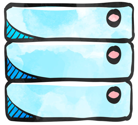Database  icon in watercolor style.