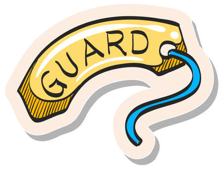 Hand drawn Rescue tube icon in sticker style vector illustrationのイラスト素材