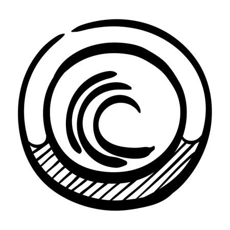 hand drawn vector illustration of Bittorent cryptocurrency symbol.のイラスト素材