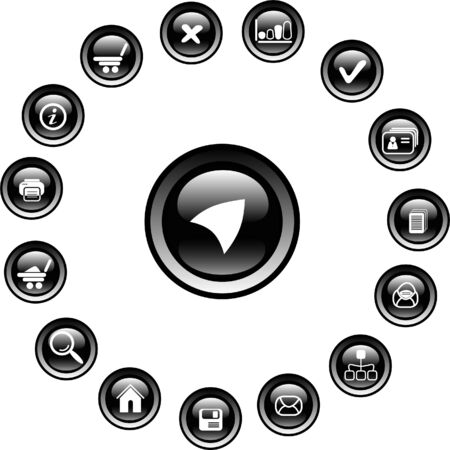 Miscellaneous raster web icons. Vector version is available in my portfolioのイラスト素材