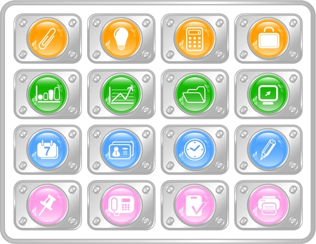 Miscellaneous office raster icons. Vector version is available in my portfolioのイラスト素材