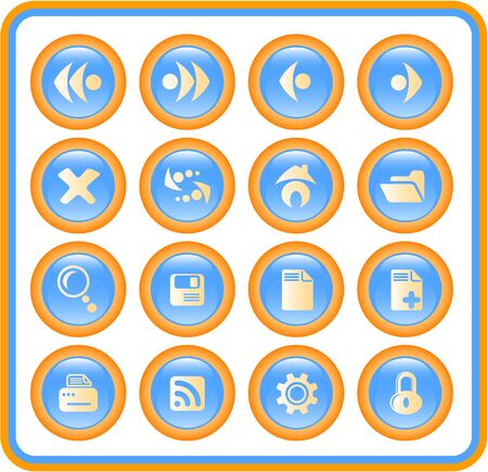 Browser raster icons. Vector version is available in my portfolioのイラスト素材