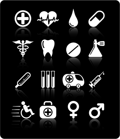 Medical and health care vector iconsのイラスト素材