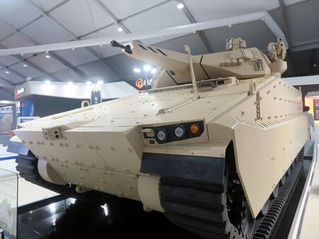 Korean armored vehicle RED BACK displayed at ADEX2019の写真素材