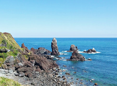 Coast of the jeju island,koreaの写真素材