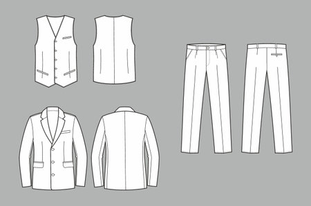 Set of man's business clothes.のイラスト素材