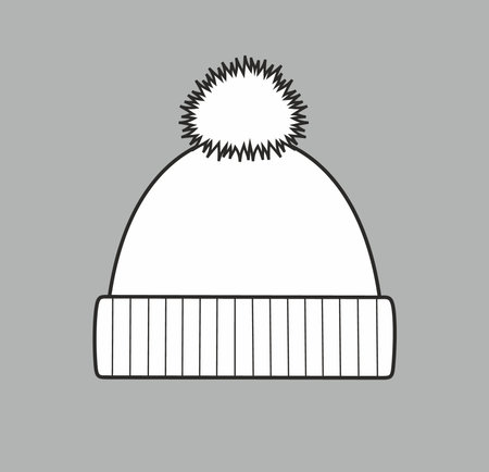 Winter knitted cap and scarf.のイラスト素材