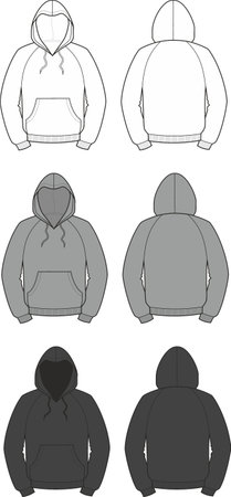Jumper hoodie with pocket on front.のイラスト素材